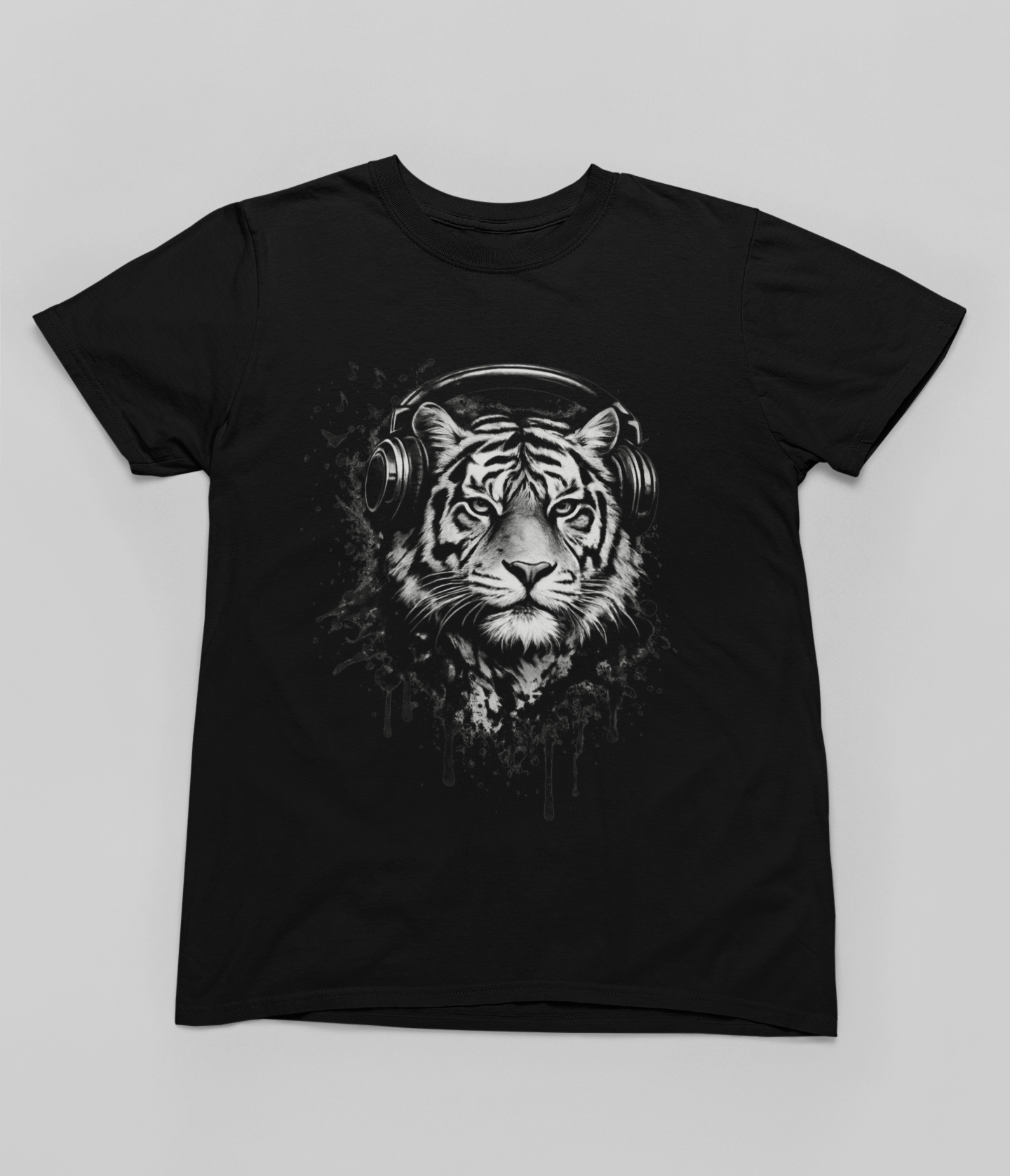 Tiger Headphones Graphic Tee – Streetwear Music Lover Shirt