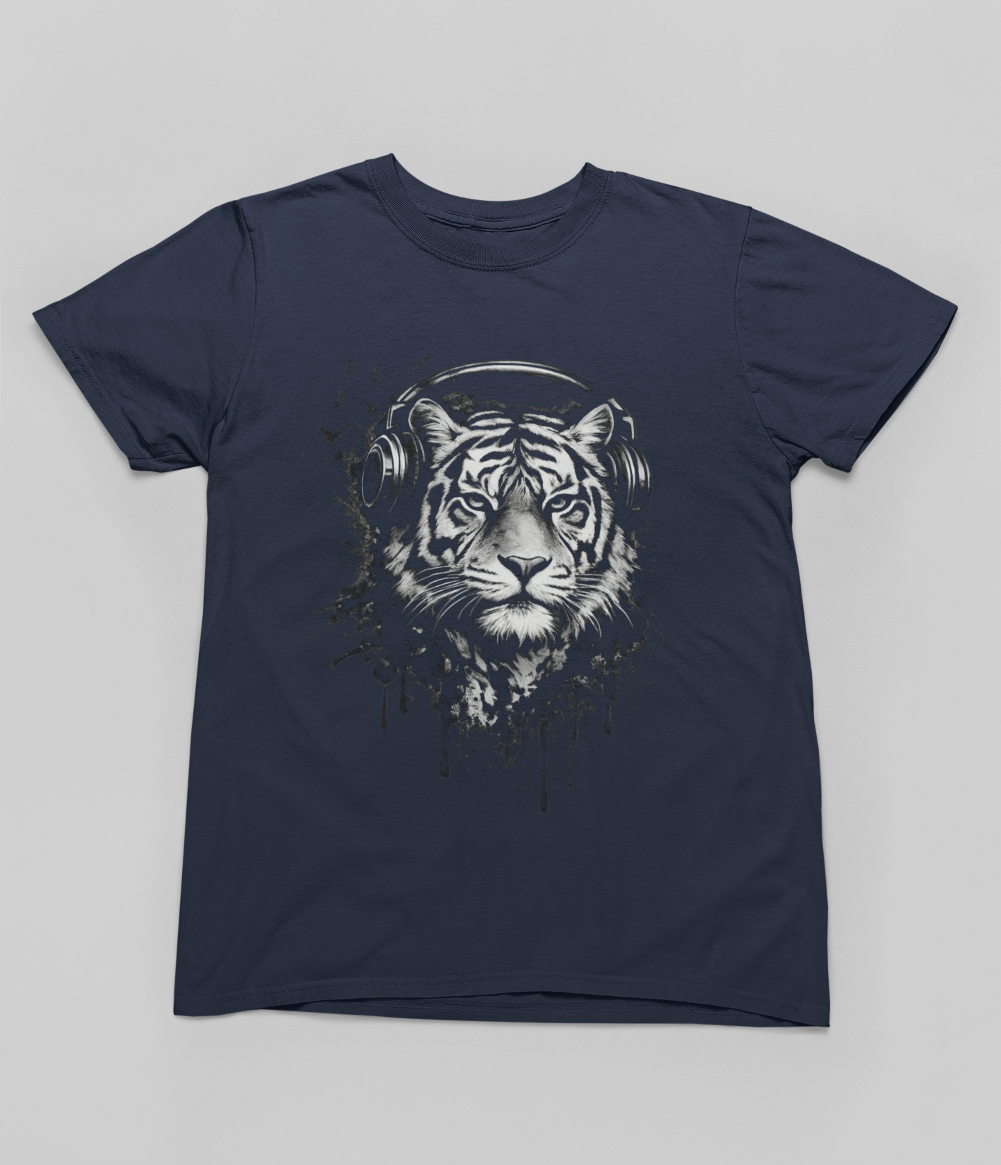 Tiger Headphones Graphic Tee – Streetwear Music Lover Shirt